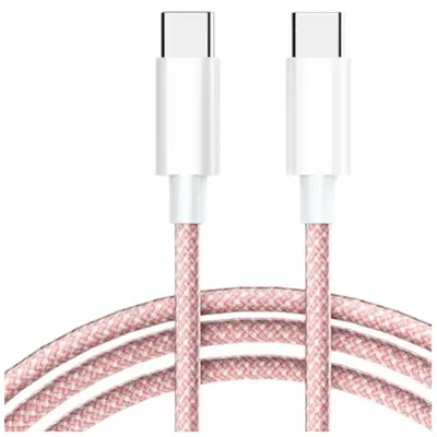CO2 POLNILEC USB-C KABEL ZA HITRO POLNJENJE USB TIPA C ZA IPHONE 15 16 1M ROZA