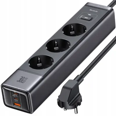 MCDODO POLNILEC ZA NAPAJALNI TRAK TIPA C 6X USB-C USB AC 1,5 M