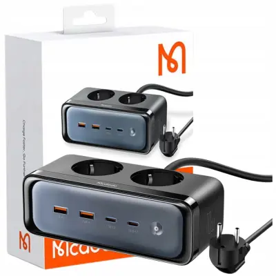 MCDODO POLNILEC ZA NAPAJALNI TRAK TIPA C 6X USB-C USB AC 70W