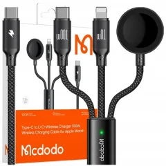 MCDODO INDUKCIJSKI POLNILEC ZA JABOLČNO URO 3V1 KABEL ZA IPHONE MACBOOK 100W