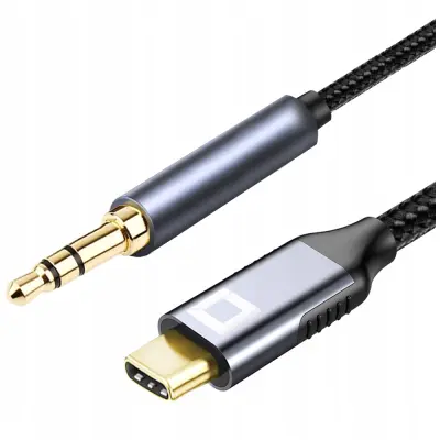 CO2 KABEL USB-C AUX ADAPTER MINI JACK 3,5 DO SAMSUNG DAC 1M