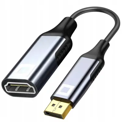 CO2 ADAPTER DISPLAYPORT NA HDMI 2.1 DP KABEL - HDMI FHD 240HZ 8K 60HZ HDR