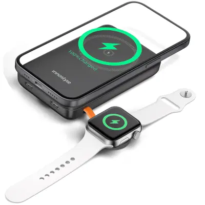 INNOSTYLE POWERDUO 2V1 HITRA INDUKCIJA POWERBANK ZA URO MAGSAFE 10000MAH ČRNA