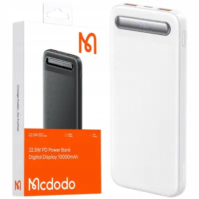 MCDODO POWERBANK 10000MAH Z ZASLONOM 3X USB USB-C 22,5W + USB-C KABEL