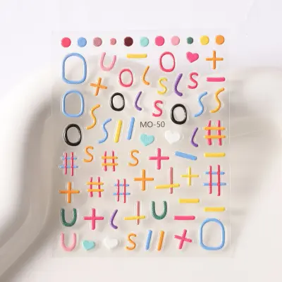 3D nalepke za nohte - ljubke in trendovske dekoracije za nohte   Model 2