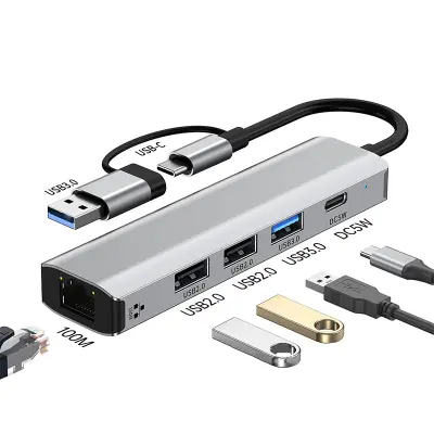 Večfunkcijsko vozlišče 5 v 2 z gigabitnim ethernetnim adapterjem