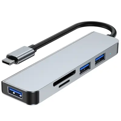 Razdelilnik USB-C s čitalnikom kartic SD/TF, 3.0+2.0x2 vrata - Model 2103T