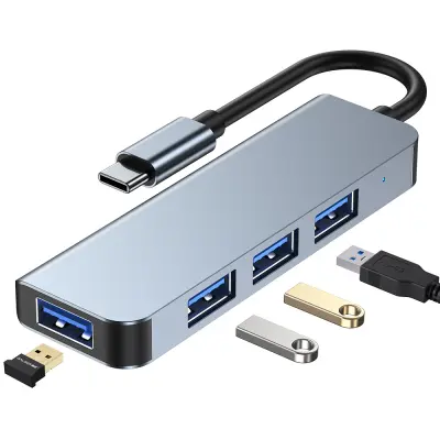 Razdelilnik USB 3.0 za prenosni računalnik, večnamenski adapter tipa C