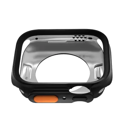 Mat rožnato zlato ohišje za uro Apple Watch Black 45 mm