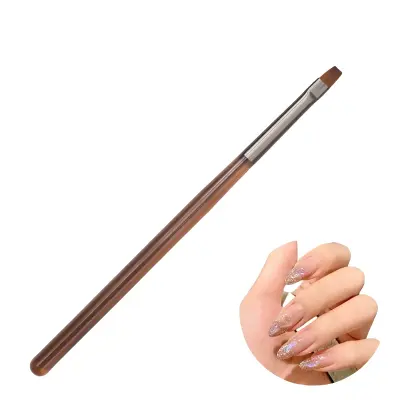 Rjavi čopič za gradiente za nohte za akril in gel   Model 3