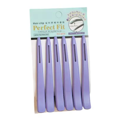6 kosov sponke za lase brez zvijanja Purple
