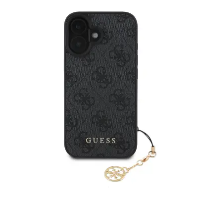 Guess, Hrbtni ovitek za iPhone 16 Plus s potiskom 4G, Siva