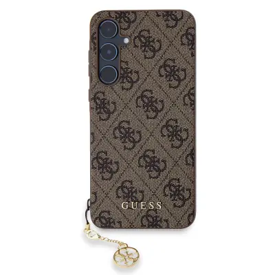 Guess, Ohišje za Samsung Galaxy A55 4G Edition z obeskom, Rjava