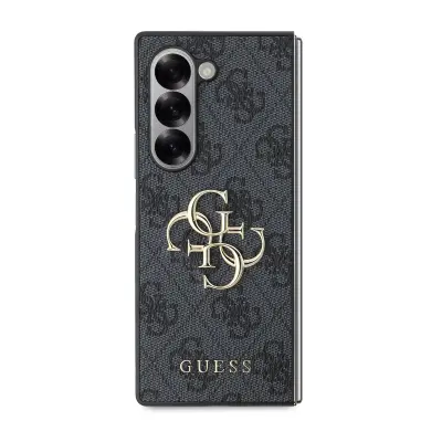 Guess, Hrbtni pokrov za Samsung Galaxy Z Fold 6 z elegantnim vzorcem 4G, Siva