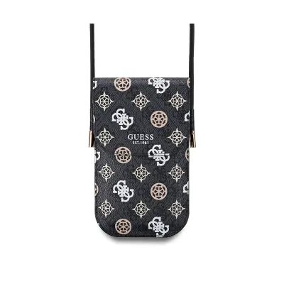 Guess, Univerzalna torbica za pametne telefone na rami Model 4G Peony reža za kartico, ?rna