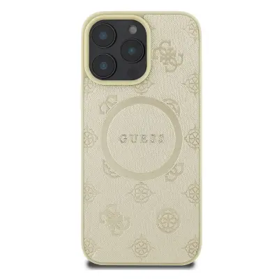 Guess, Zadnji ovitek za iPhone 16 Pro Odporen MagSafe, Zlata