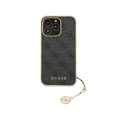 Guess, Ohišje za Apple iPhone 13 Pro Max 4G Edition z obeskom, Temno siva
