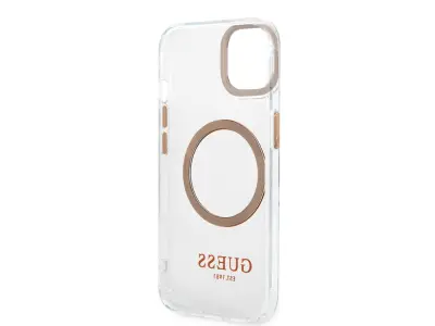 Guess, Ohišje Magsafe za Apple iPhone 13 Pro TPU Gold Outline, Prozorno