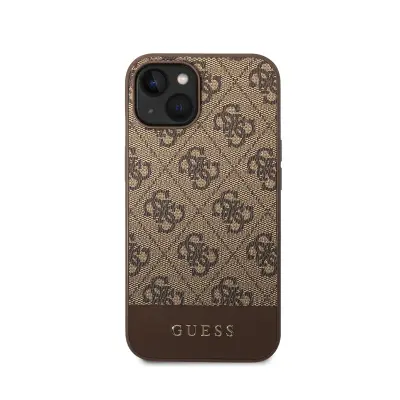 Guess, Ohišje za Apple iPhone 14 4G Edition Stripe Ultra-Chic, Rjava