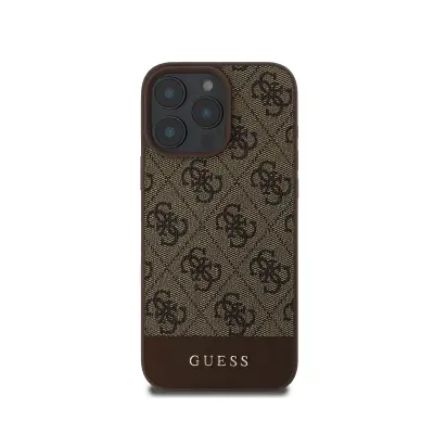 Guess, Ohišje za Apple iPhone 16 Pro Max Edition 4G Stripe Ultra-Chic, Rjava