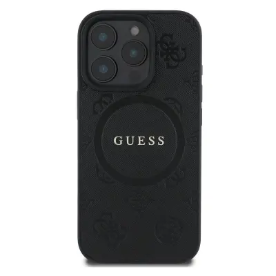 Guess, Hrbtni ovitek za iPhone 16 Pro Max Odporen MagSafe, ?rna