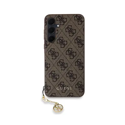 Guess, Ohišje za Samsung Galaxy A35 5G Edition 4G z obeskom, Rjava