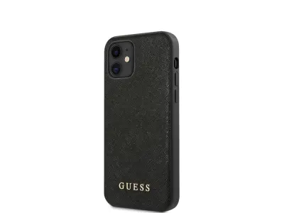 Guess, Ohišje za Apple iPhone 12 Mini Saffiano, ?rna