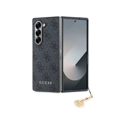 Guess, Ohišje za Samsung Galaxy Z Fold 6 Edition 4G Charm z obeskom, Siva