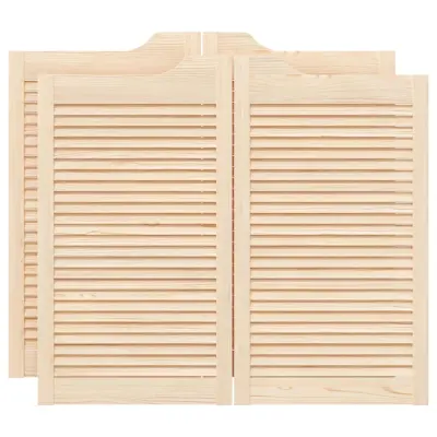 vidaXL Swing Doors Louvred Design 2-Pair 90x100 cm masivni les bor