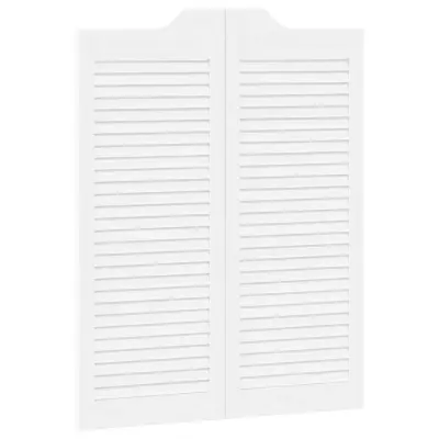 vidaXL Nihajna vrata Louvred Design 1 par Bela 100x80 cm