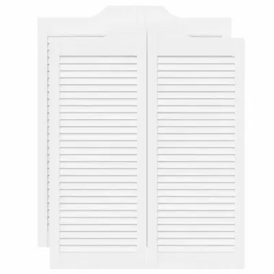 vidaXL Nihajna vrata Louvred Design 2 para Bela 100x80 cm