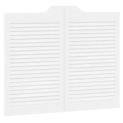 vidaXL Swing Vrata z odprtinami, 1 par, bela 80x100 cm