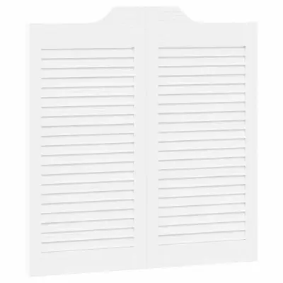 vidaXL Swing Vrata z odprtinami, 1 par, bela 80x80 cm