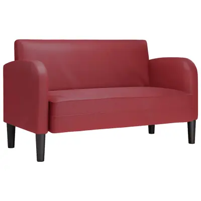 vidaXL Loveseat kavč vinsko rdeča 110 cm umetno usnje