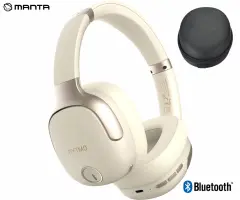 MANTA RYTMO ELEGANCE (Creamy White) bež brezžične naglavne slušalke