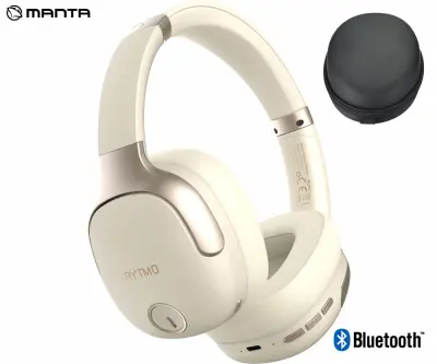 MANTA RYTMO ELEGANCE (Creamy White) bež brezžične naglavne slušalke