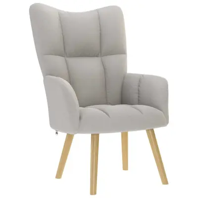 vidaXL Relaksacijski stol Cloud Grey Fabric