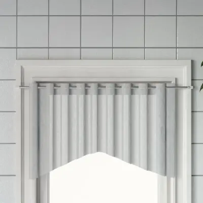 The Living Store Karnise 2 kosa bele in srebrne 90–130 cm aluminij - Karnisa