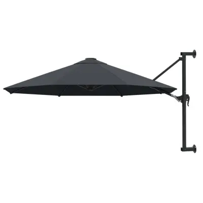 The Living Store Stenski senčnik s kovinskim drogom 300 cm antraciten - Senčnik