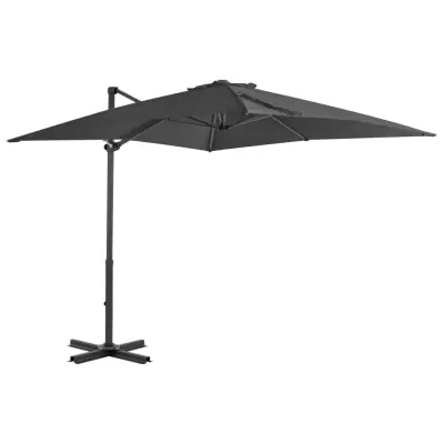 The Living Store Previsni senčnik z aluminijastim drogom 250x250 cm antracit - Previsni Senčnik