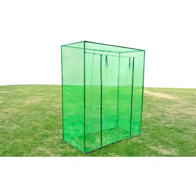 The Living Store Topla Greda Jeklen Okvir PVC - Rastlinjak