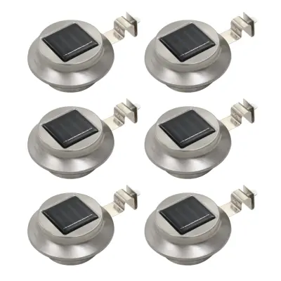The Living Store Zunanje solarne svetilke LED 6 kosov okrogle 12 cm bele - Solarna Svetilka