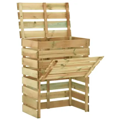 The Living Store Vrtni kompostnik iz letvic 80x50x100 cm impregnirana borovina - Kompostnik