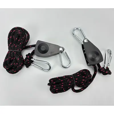 2 paketa 1/4-palčnega nastavljivega obešalnika za vrv  L