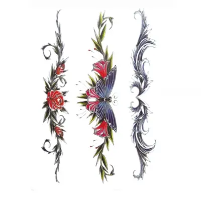 Paket 6 listov začasnih tetovaž   G