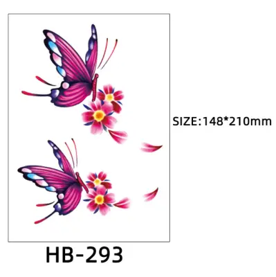 Paket 6 listov začasnih tetovaž   D