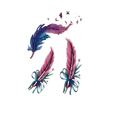 Paket 6 listov začasnih tetovaž   C