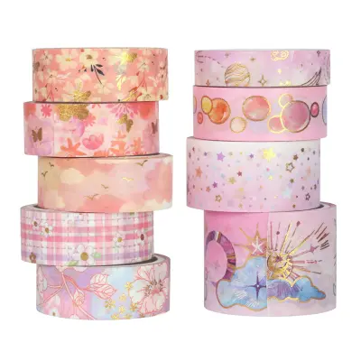 DIY Dekorativni Washi Trak Set za Dnevnike in Ustvarjanje