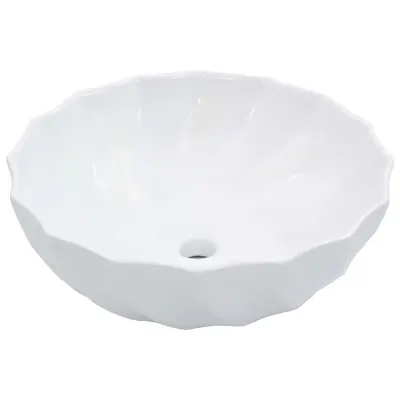 The Living Store Umivalnik 46x17 cm keramičen bel - Umivalnik