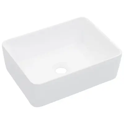 The Living Store Umivalnik 40x30x13 cm keramičen bel - Umivalnik